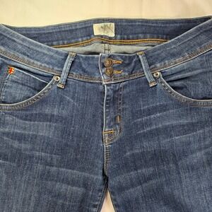 Hudson Y2K Bootcut Low Rise Jeans Medium Wash Denim Womens Siz 29 Button Pockets